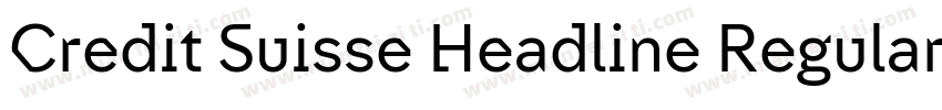 Credit Suisse Headline Regular字体转换